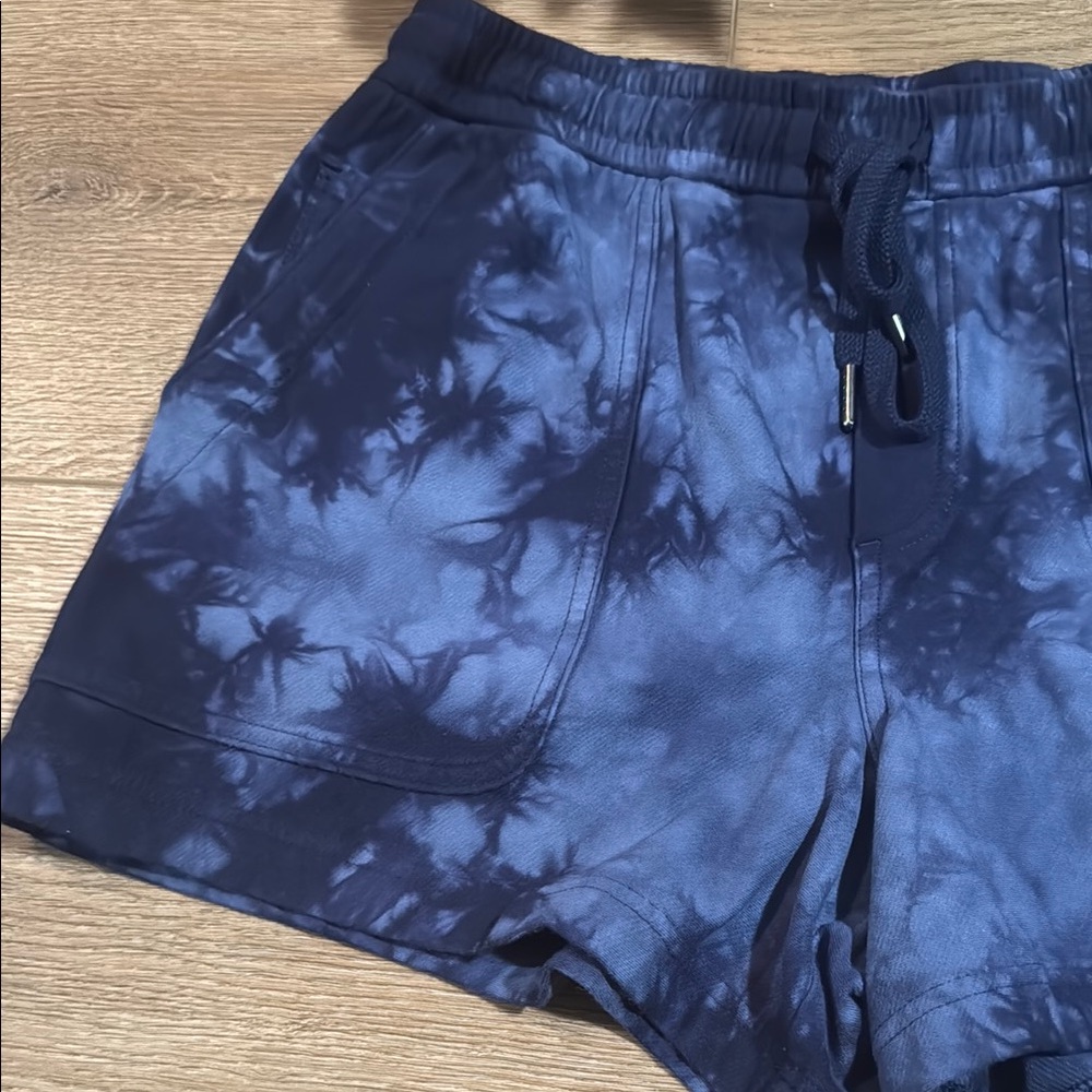 Athleta Blue Tie-Dye Athletic Shorts - Picture 3 of 10